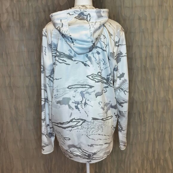 Under Armour Men’s Hoodie Size L – White Camo Pullover Sweatshirt - Picture 5 of 9